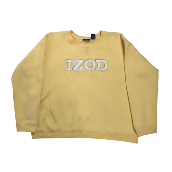 Vintage 90s Izod Womens Large Yellow Sweatshirt Classy Preppy Casual Sweater - Picture 3 of 6